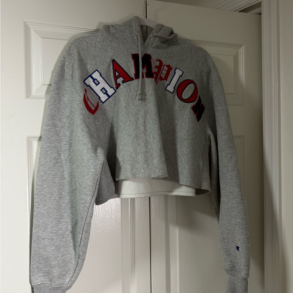 Champion Heather Gray Cropped Sweatshirt